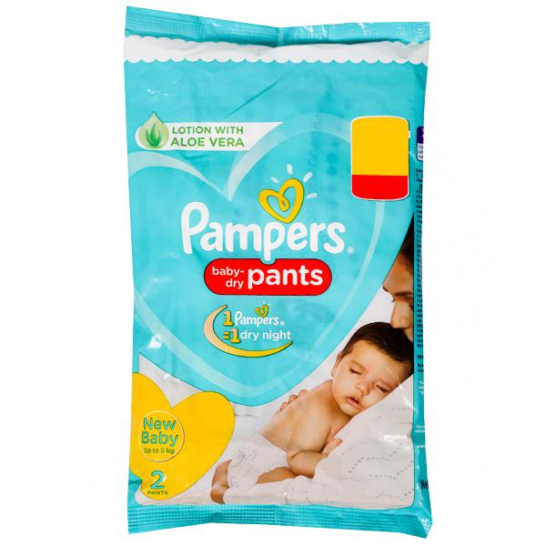 Pampers Happy Skin New Baby Pants (Up to 5kg) - Pack of 2